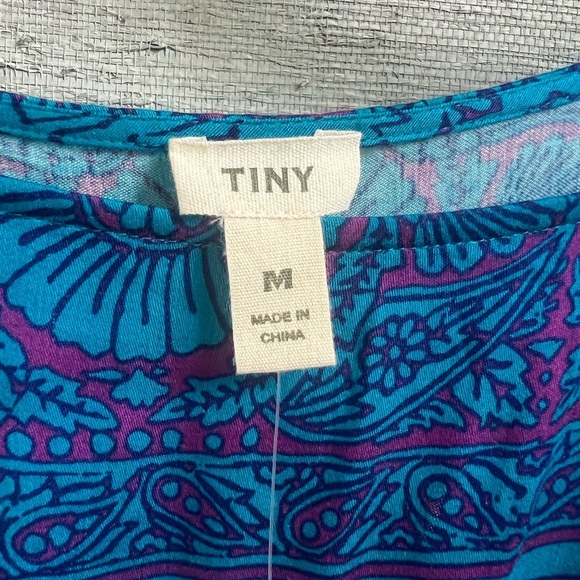 NWT new medium Anthropologie TINY Ann Marie midi dress blue drapey batik - Picture 4 of 15